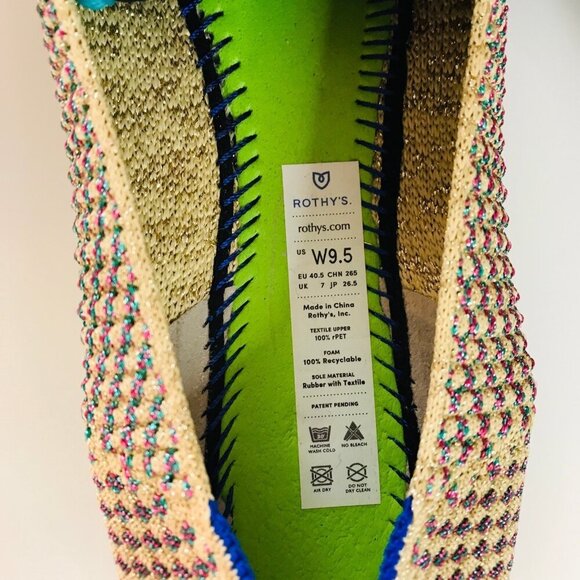 Rothy's The Round Womens  Multi Metallic Slip On Flats  Limited Edition size 9.5 - Picture 4 of 4